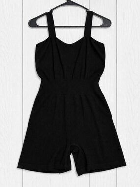 Coco and Shay Women's Knit Black Sleeveless Romper L/XL Elastic Waist